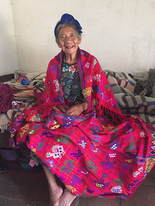 Eldery woman from feeding program