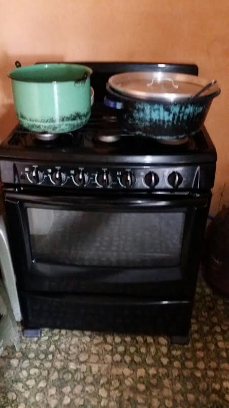 This month we were able to purchase a stove of our own from the capital. This means we no longer have the expense of renting a stove that used more than double the propane!