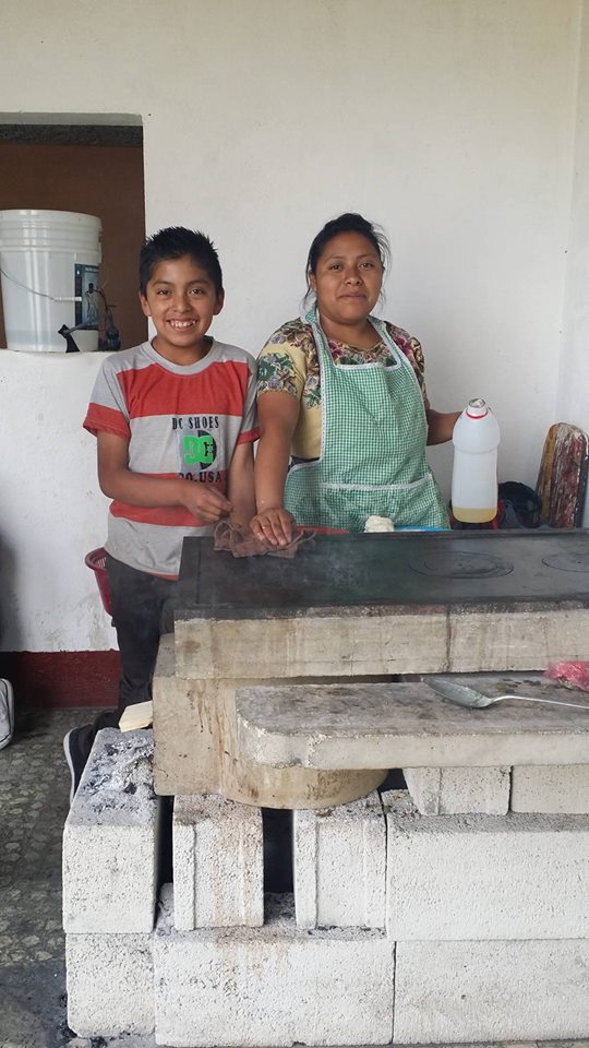 Sandra and Alex getting ready to make tortillas.